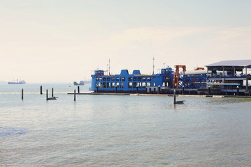 Ferry parked at the jetty