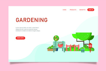 Colorful lovely Gardening Website Template