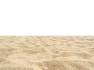 Naklejka na ściany i meble beach sand texture on white