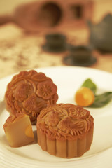 Close up image of mooncake