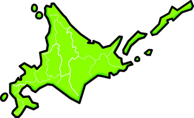 日本地図ー北海道