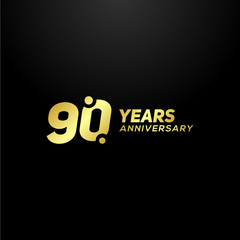 90 Years Anniversary Vector Design