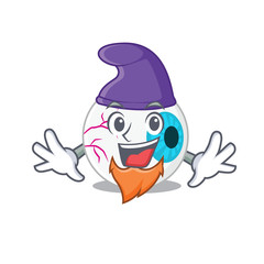 Fototapeta premium An adorable cartoon design of eyeball as an Elf fairytale character