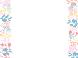 lots of blooming flowers frame