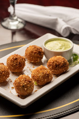 arancini balls stuffed with cheese