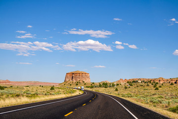 Scenic Arizona road with cars