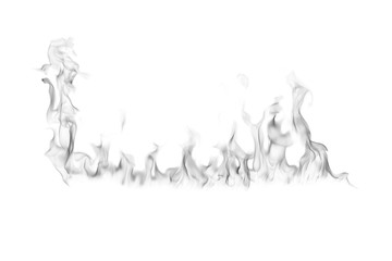 Smoke. Fire flame. Burn on a white background.