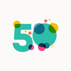 50 Years Anniversary Celebration Vector Template Design Illustration