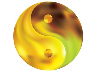 Blurred background in the form of yin yang.