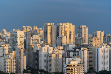 Fototapeta na wymiar Panoramic view of the city of Sao Paulo, Brazil, South America.