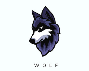 elegant e-sport Head Wolf art logo design inspiration