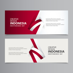 Happy Indonesia Independence Day Celebration Creative Market Vector Template Design Illustration
