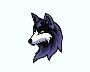 Fototapeta premium Head wolf style art logo design inspiration