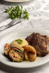 Bruschetta with blue cheese figs and parma ham