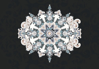 Decorated with elegant and luxurious patterns. Rococo, Baroque style, retro elements, invitation cards, textiles, wrapping paper and fabric design.