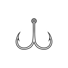 Fishing hook icon vector logo collection