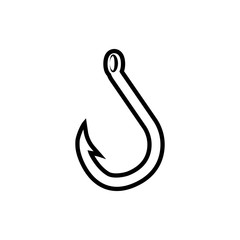 Fishing hook icon vector logo collection