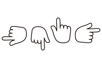 Fototapeta premium Hand index finger icon. Vector image. Stock Photo.