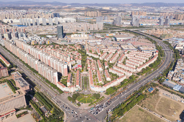 Aerial view of Guangdu in Kunming, China