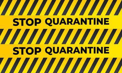 Quarantine zone area Stop Coronavirus covid nCoV , vector quarantine isolation period, sequestration biohazard Sign biological activity threat alert 