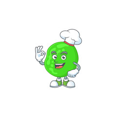 Sarcina ventriculli chef cartoon drawing concept proudly wearing white hat