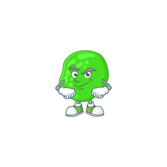 Sarcina ventriculli cartoon character design with sneaky face