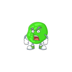 Sarcina ventriculli cartoon drawing style with angry face