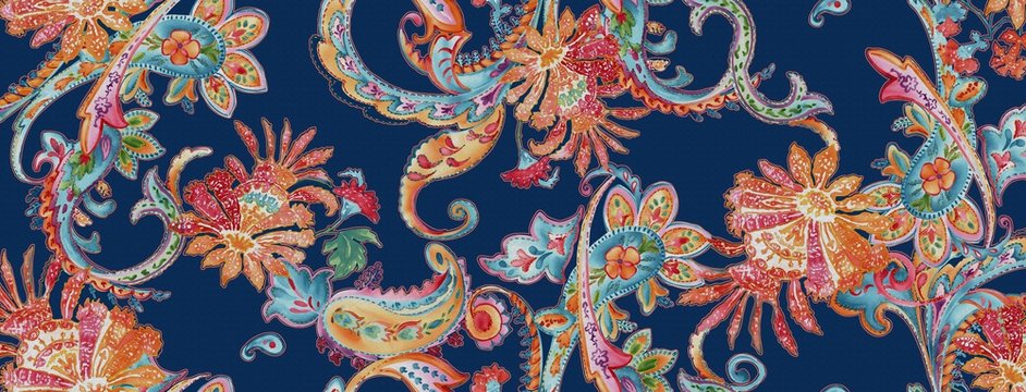 Classic paisley and fine lace pattern, Persian pattern，suitable for textile clothing and wallpaper design, invitation design
