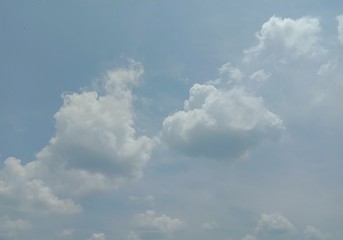 Blue sky and white clouds backgrounds and textures for wallpaper interior design, Very beautifully. In Samut Sakhon, Thailand. 