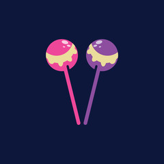 Sweet Candy Lollipop Realistic vector Background template Illustration