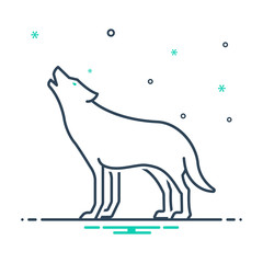 Mix icon for wolf