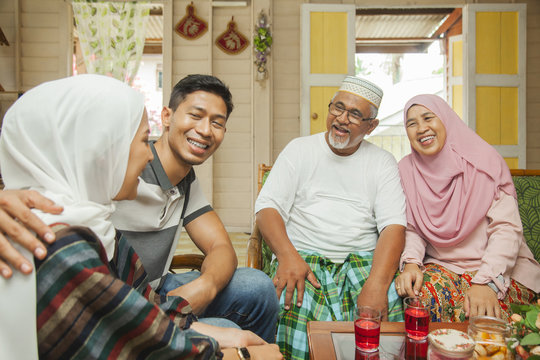 Malay family spending time together
