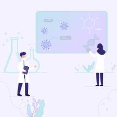 doctor developing covid-19 medicine and vaccine