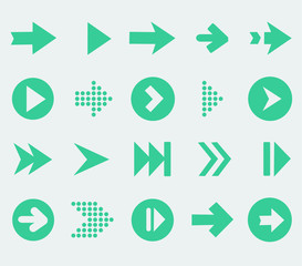 arrow icons set
