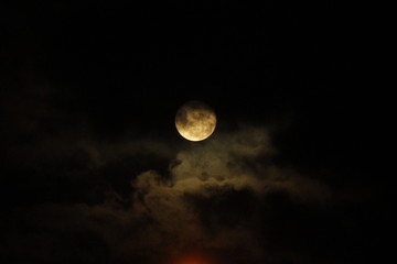 full moon in the night sky