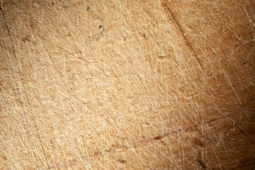 Brown wood texture with cuts. Natural surface of the working space. cracked and friable. macro photo