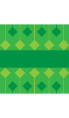 Abstract natural green tone symmetry rectangular background on solid green color background and space for write wording, 