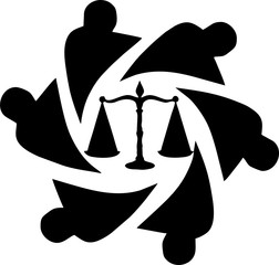 justice emblem court logo vector