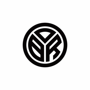 recommend clip art: BR monogram logo with circle outline design template