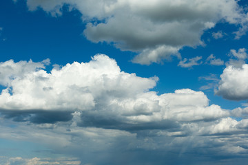 clouds in the blue sky