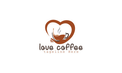 love coffee logo design...