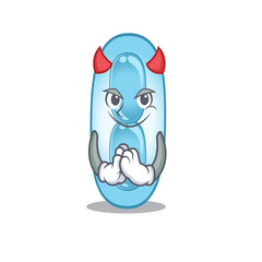 Klebsiella pneumoniae clothed as devil cartoon character design concept