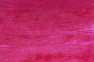 Hand painted gouache on paper in a raspberry background. Beautiful bright abstract burgundy background texture. Copy space, background.