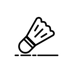 Shuttlecock line icon.  Design template vector