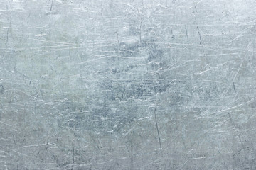 Light metal texture, background of crumpled aluminum sheet or stainless steel - obrazy, fototapety, plakaty