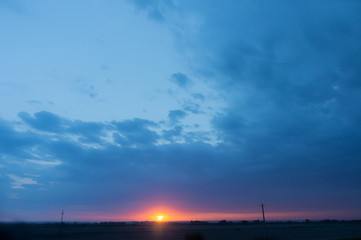 Fototapeta na wymiar Photo of sunset landscape