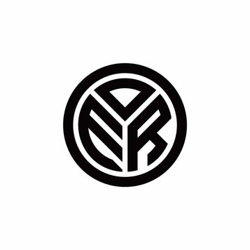 recommend clip art: ER monogram logo with circle outline design template