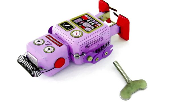 the little purple robot has a tantrum