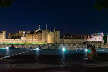 Tower of London at night, England, UK