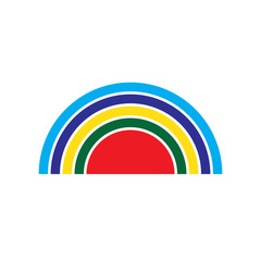 Rainbow Icon Vector Design Template